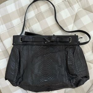 Jerome Dreyfuss Black Python Carlos Bag